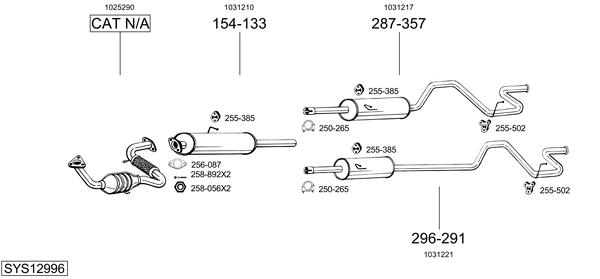 Sistema de gases de escape Ford TRANSIT Van