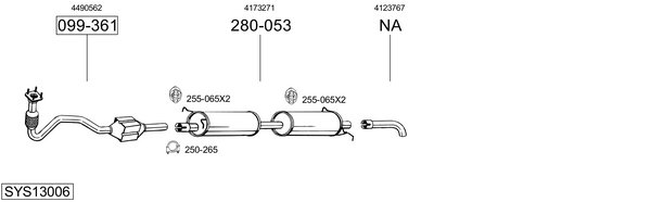 Sistema de gases de escape Ford TRANSIT Platform/Chassis