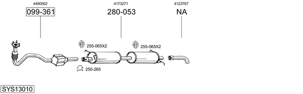 Sistema de gases de escape Ford TRANSIT Platform/Chassis