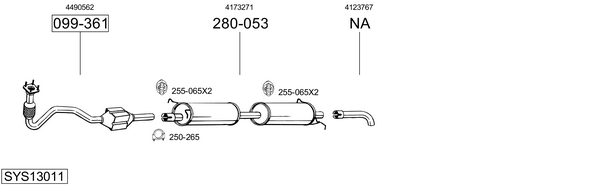 Sistema de gases de escape Ford TRANSIT Platform/Chassis