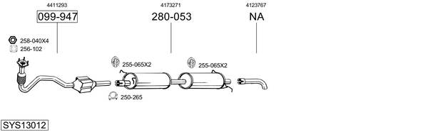 Sistema de gases de escape Ford TRANSIT Platform/Chassis