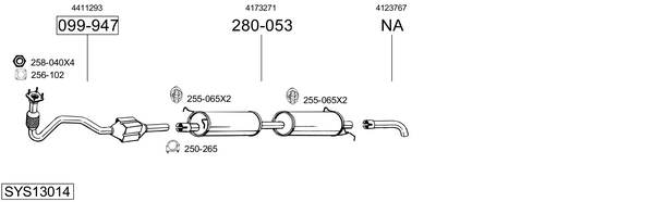 Sistema de gases de escape Ford TRANSIT Platform/Chassis