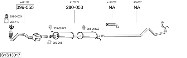 Sistema de gases de escape Ford TRANSIT Platform/Chassis
