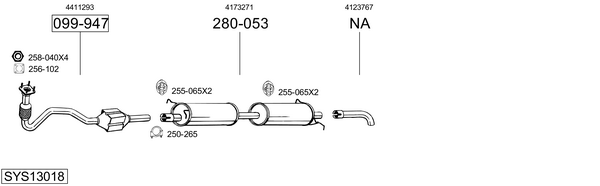 Sistema de gases de escape Ford TRANSIT Platform/Chassis
