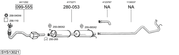 Sistema de gases de escape Ford TRANSIT Platform/Chassis