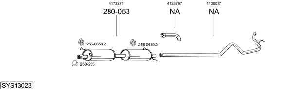 Sistema de gases de escape Ford TRANSIT Platform/Chassis