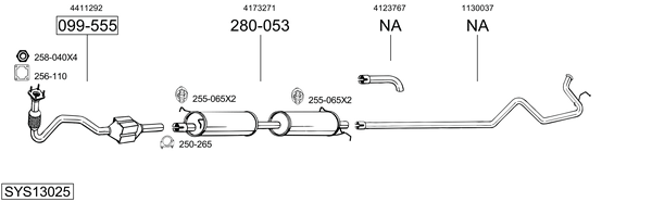 Sistema de gases de escape Ford TRANSIT Platform/Chassis
