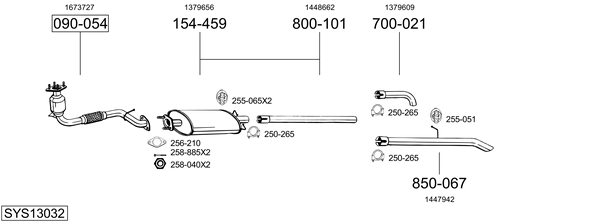 Sistema de gases de escape Ford TRANSIT Platform/Chassis