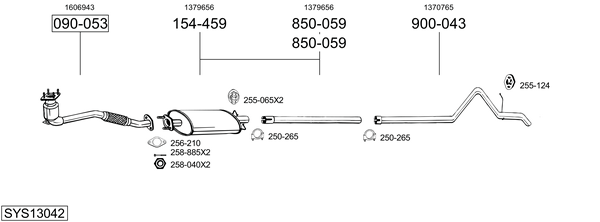 Sistema de gases de escape Ford TRANSIT TOURNEO Bus