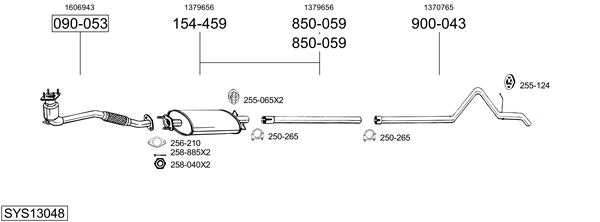 Sistema de gases de escape Ford TRANSIT TOURNEO Bus