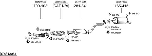 Sistema de gases de escape Hyundai GETZ