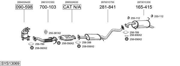 Sistema de gases de escape Hyundai GETZ