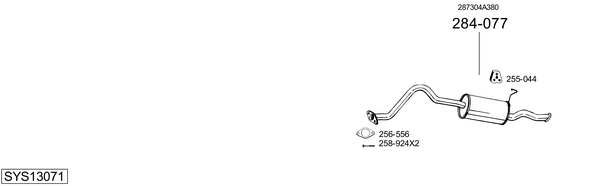 Sistema de gases de escape Hyundai H-1 / STAREX Bus