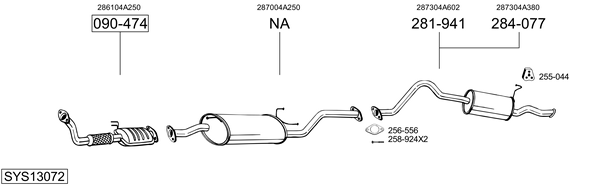 Sistema de gases de escape Hyundai H-1 Platform/Chassis