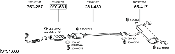 Sistema de gases de escape Hyundai TUCSON