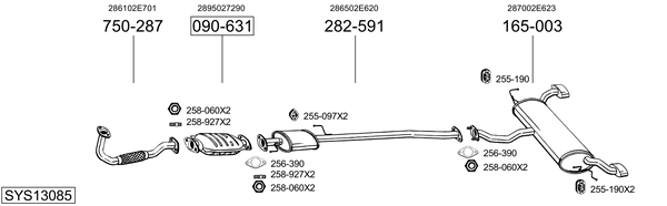 Sistema de gases de escape Hyundai TUCSON