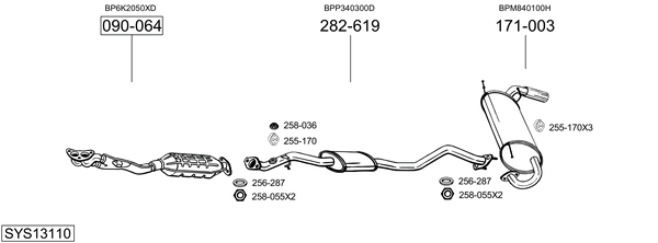 Sistema de gases de escape Mazda MX-5 II