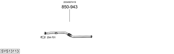 Sistema de gases de escape Mercedes-Benz C-CLASS Coupe