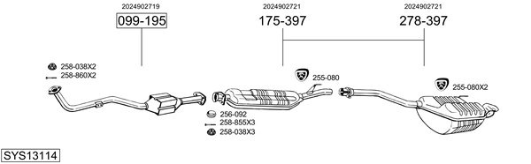 Sistema de gases de escape Mercedes-Benz C-CLASS T-Model