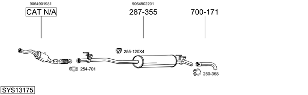 Sistema de gases de escape Mercedes-Benz SPRINTER 5-t Van