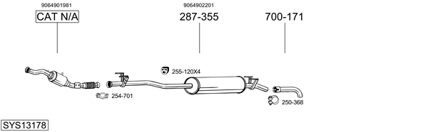 Sistema de gases de escape Mercedes-Benz SPRINTER 5-t Van