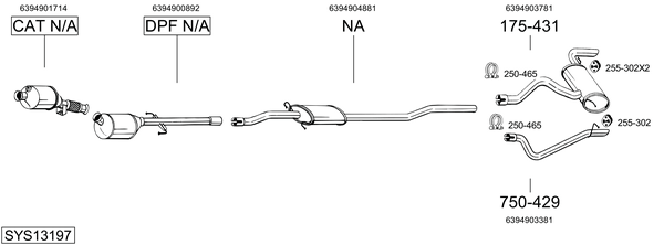 Sistema de gases de escape Mercedes-Benz VITO Bus