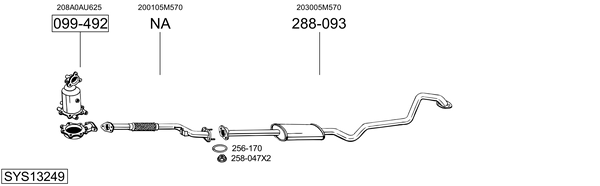 Sistema de gases de escape Nissan ALMERA II