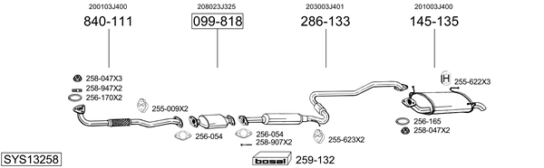 Sistema de gases de escape Nissan PRIMERA Hatchback