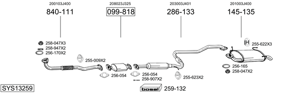 Sistema de gases de escape Nissan PRIMERA
