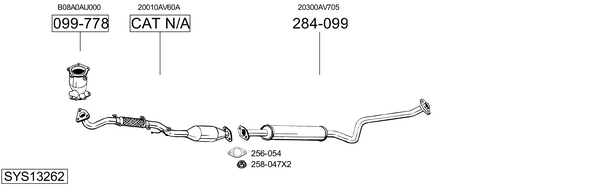 Sistema de gases de escape Nissan PRIMERA Estate