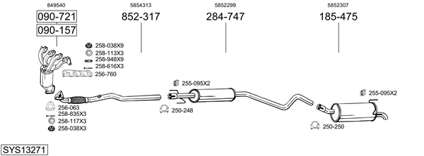 Sistema de gases de escape Opel ASTRA H