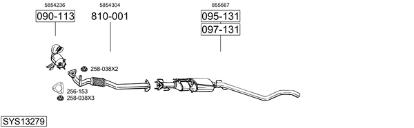 Sistema de gases de escape Opel ASTRA H TwinTop