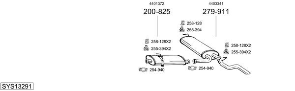 Sistema de gases de escape Opel MOVANO A Platform/Chassis