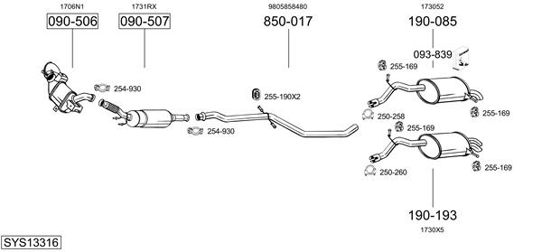 Sistema de gases de escape Peugeot 407 Coupe