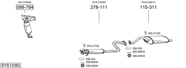 Sistema de gases de escape Rover STREETWISE Hatchback