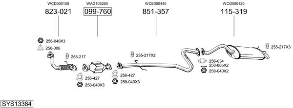 Sistema de gases de escape Rover STREETWISE Hatchback