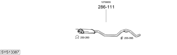 Sistema de gases de escape Saab 9-3 Convertible