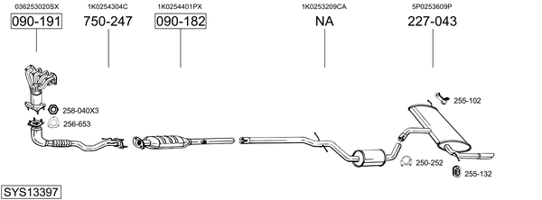 Sistema de gases de escape Seat ALTEA