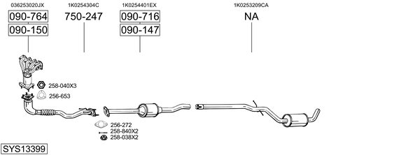 Sistema de gases de escape Seat ALTEA XL