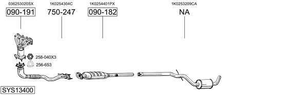 Sistema de gases de escape Seat ALTEA XL