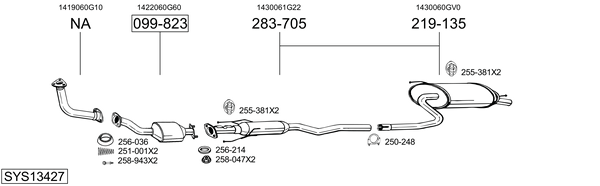 Sistema de gases de escape Suzuki BALENO