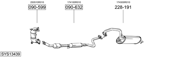 Sistema de gases de escape Toyota AVENSIS Saloon