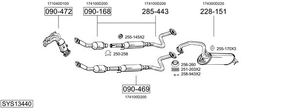 Sistema de gases de escape Toyota AVENSIS Estate
