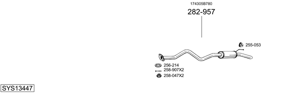 Sistema de gases de escape Toyota HIACE IV Van