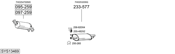 Sistema de gases de escape Vw TRANSPORTER T5 Bus