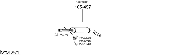 Sistema de gases de escape Vw GOLF IV Variant