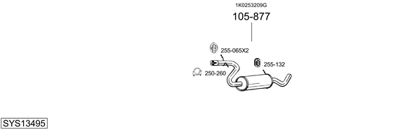 Sistema de gases de escape Audi A3 Sportback