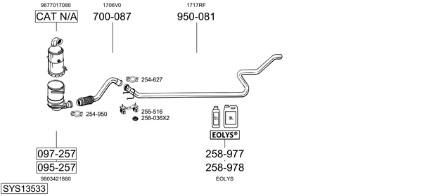 Sistema de gases de escape Citroën DS5