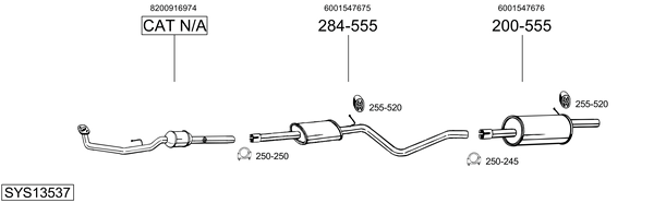 Sistema de gases de escape Dacia LOGAN