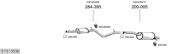 Sistema de gases de escape Dacia LOGAN EXPRESS